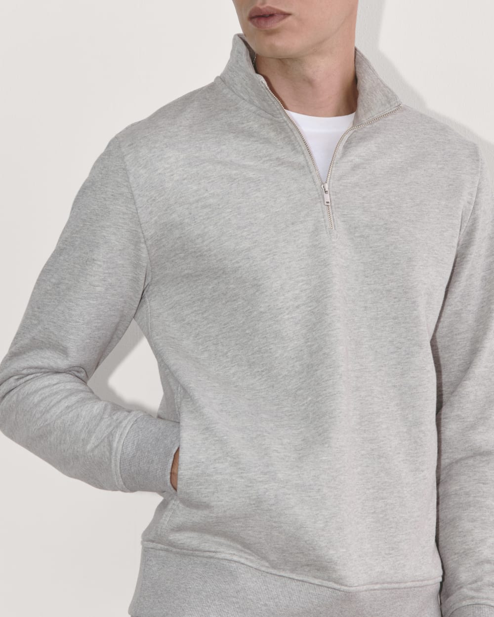 The Off-Duty Terry Quarter-Zip | Heathered Grey – Everlane