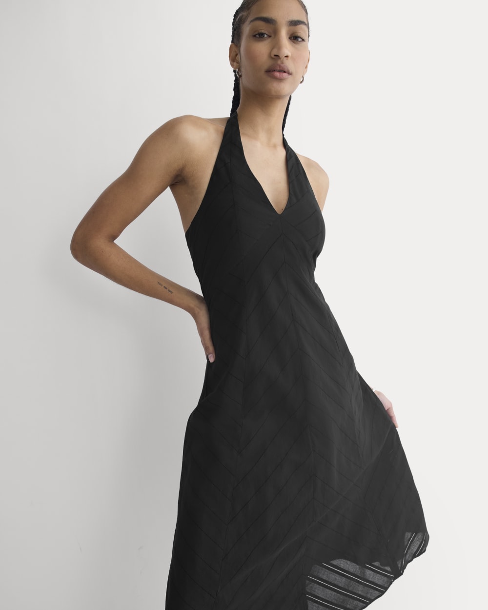 womens-textured-halter-midi-dress-black