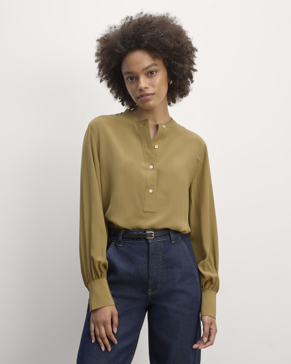 womens-washable-silk-henley-shirt-fennel-seed | primary