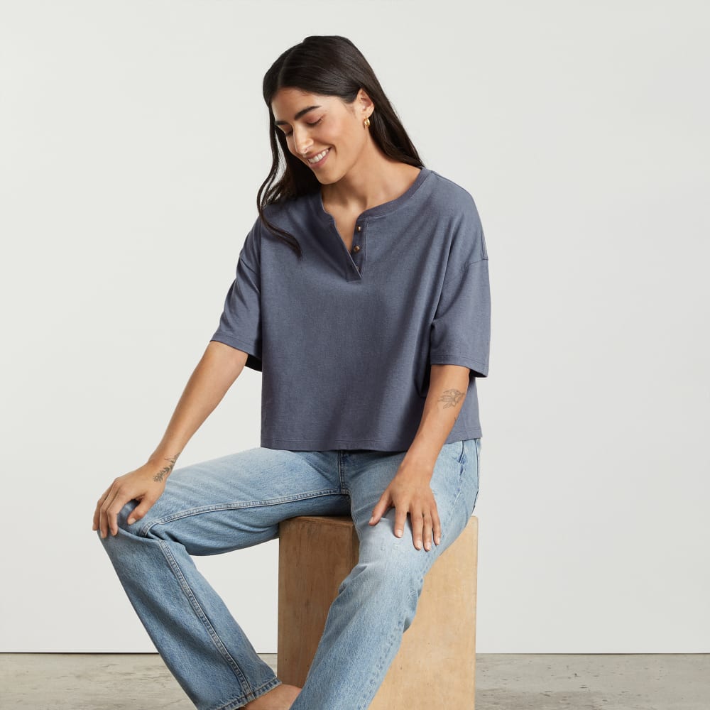 The Vintage Henley Hemp Tee | Atlantic – Everlane