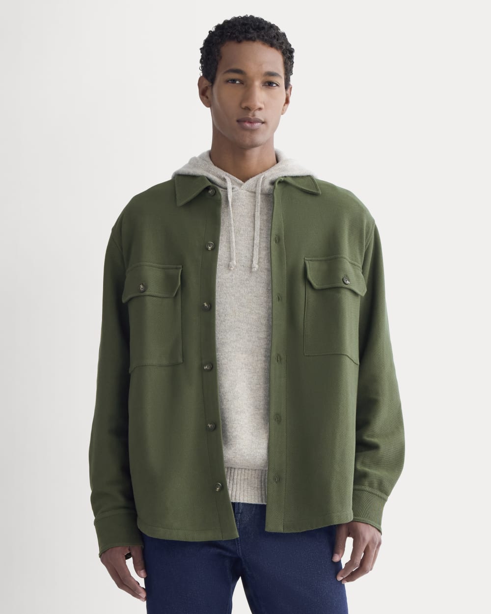 mens-relaxed-utility-shirt-dark-forest | primary