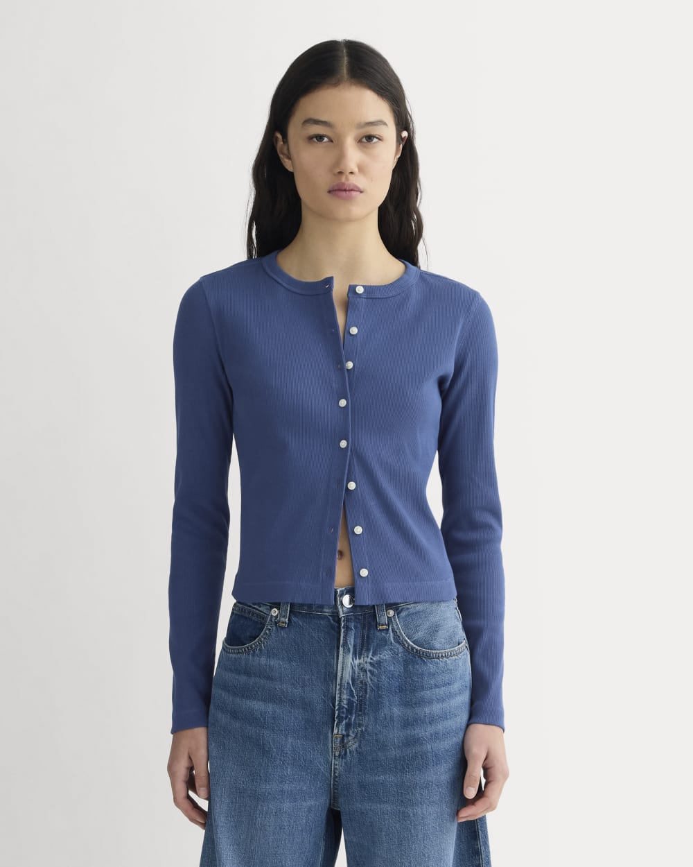 womens-selfie-cardigan-bright-cobalt | primary