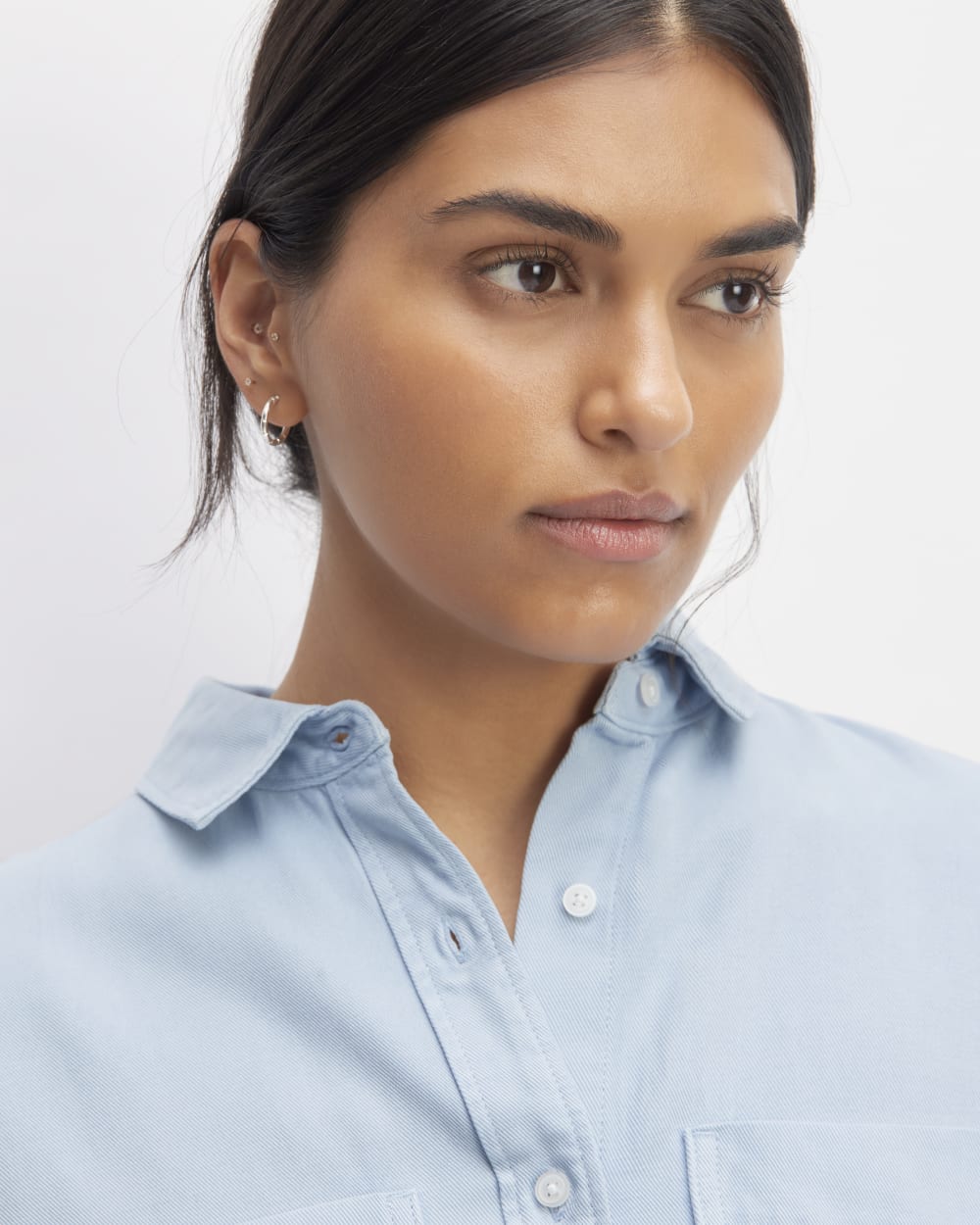 The Boxy Overshirt in Buttersoft | Chambray Blue – Everlane