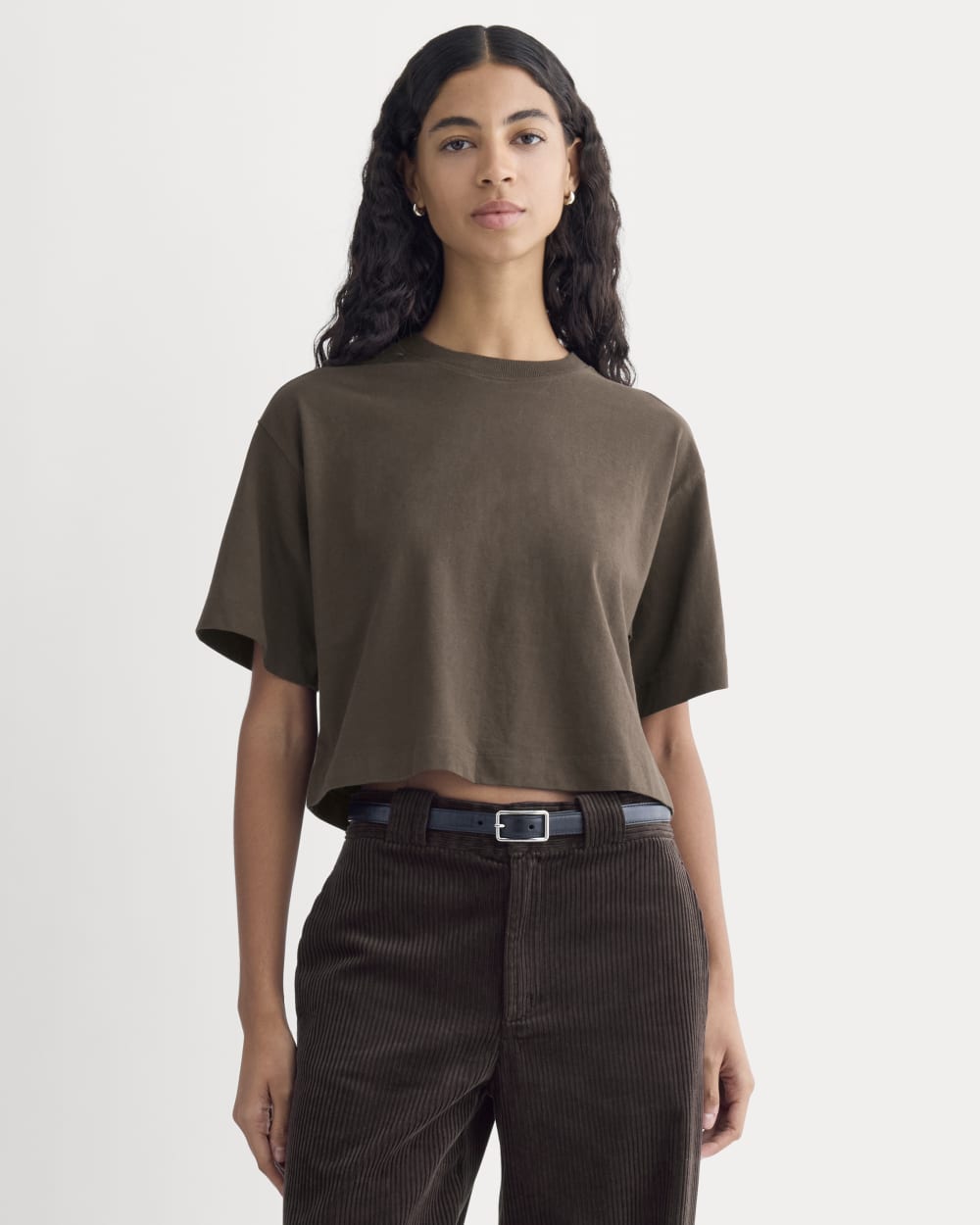 womens-premium-weight-cropped-tee-coffee-bean | primary