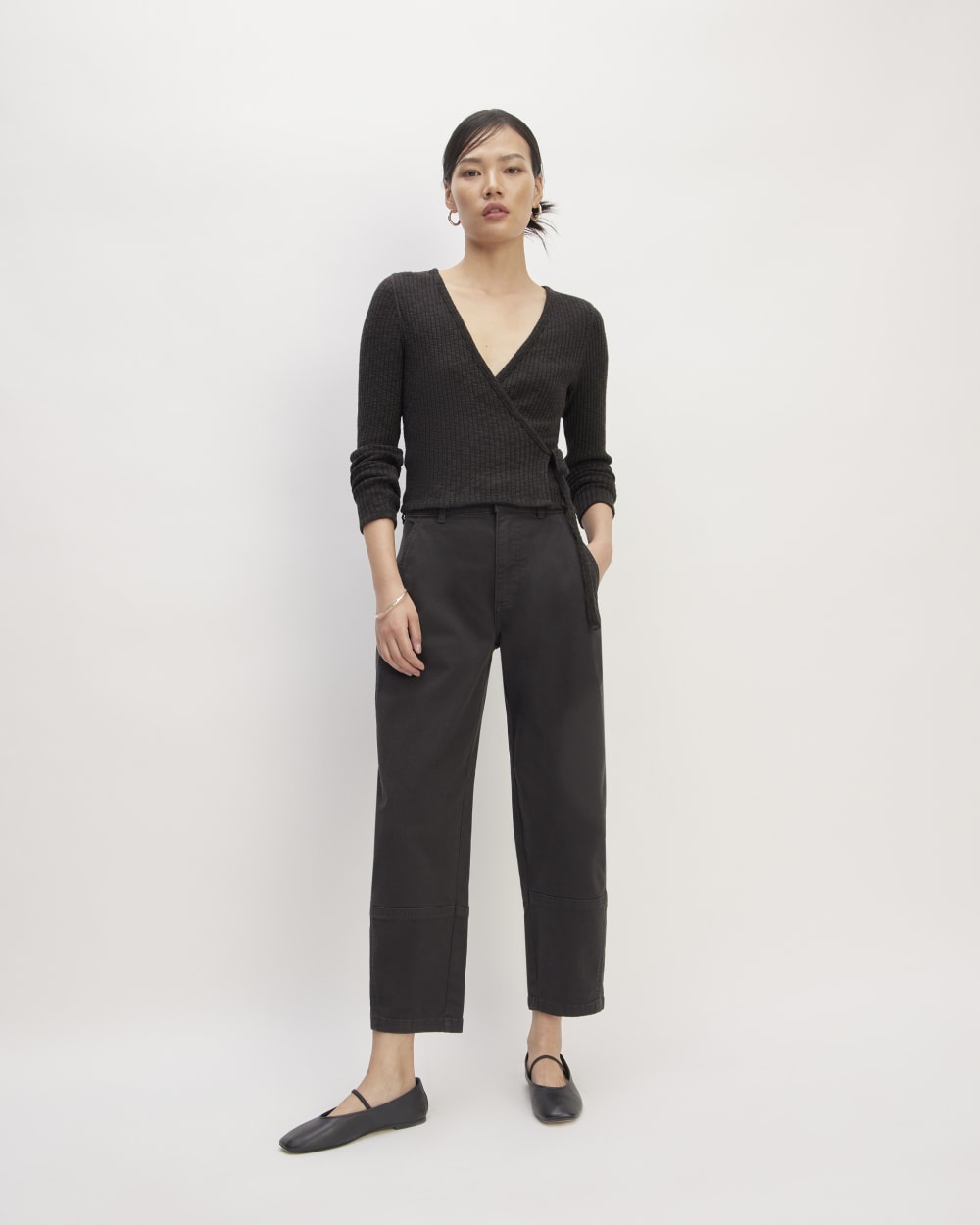 womens-rib-knit-wrap-top-black