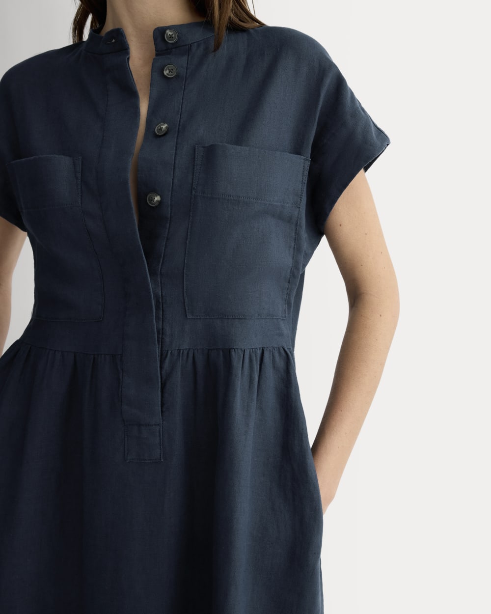 The Craft Dress in Linen | Navy Everlane The Craft Dress in Linen | Navy Everlane