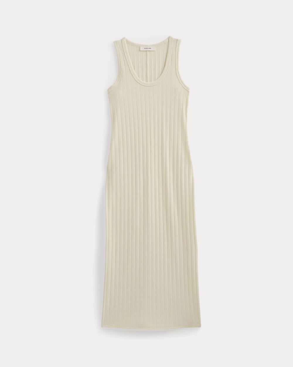 Everlane Scoop-Neck Midi Dress In Pointelle Knit In Lemon Icing, Size Large, Cotton Everlane Scoop-Neck Midi Dress In Pointelle Knit In Lemon Icing, Size Large, Cotton