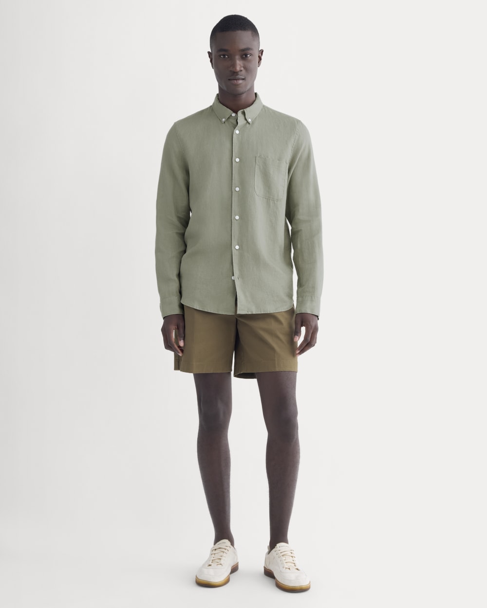 The Classic Shirt in Linen | Sage Green – Everlane