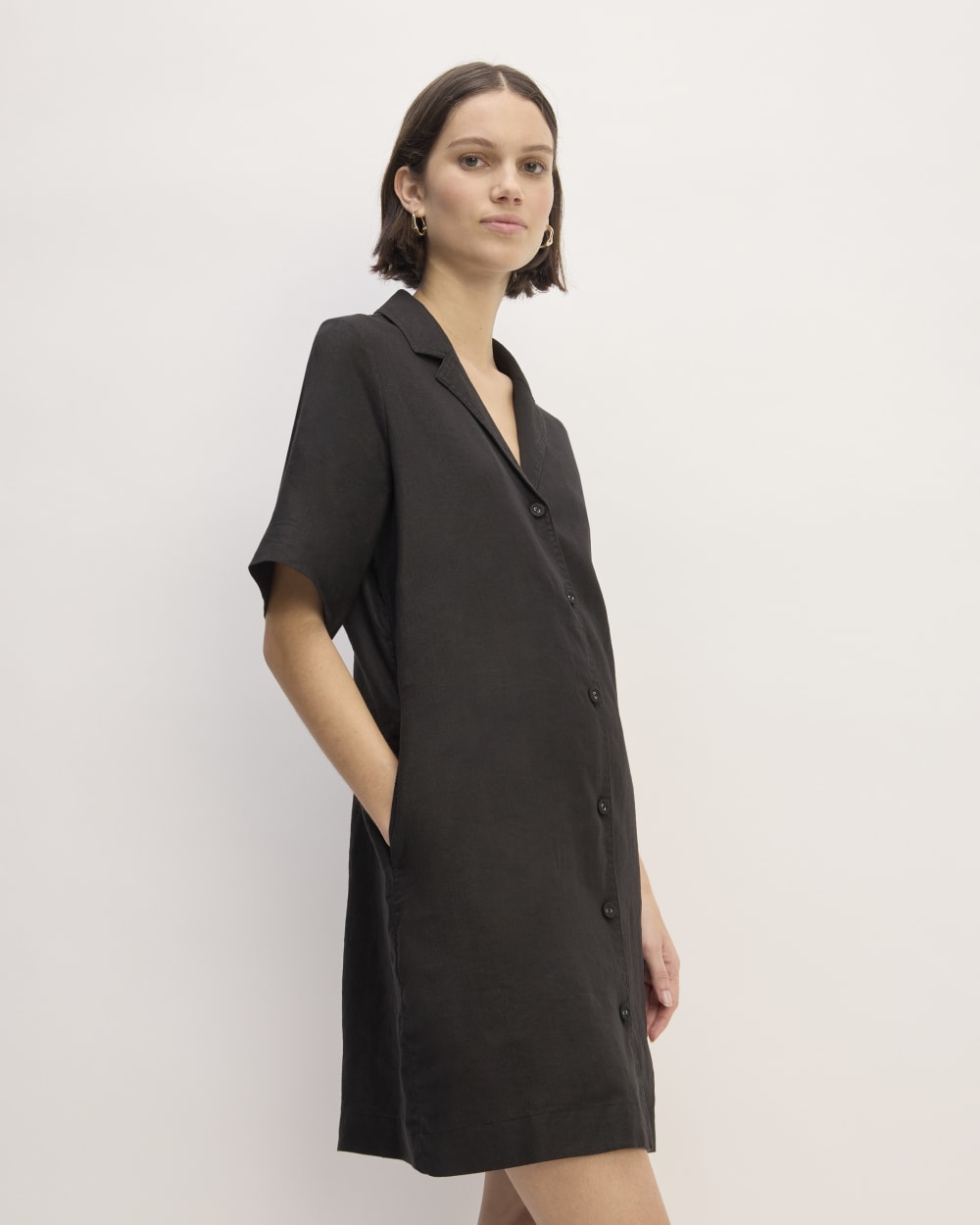 The Shirtdress in Linen | Black Everlane The Shirtdress in Linen | Black Everlane