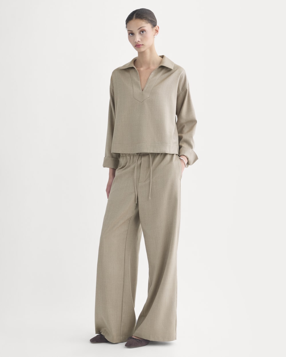 Overshirt in Tailor Twill | Heather Graphite