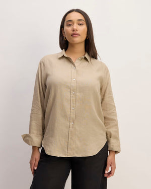 The Must-Have Shirt in Linen | Trench Coat Khaki