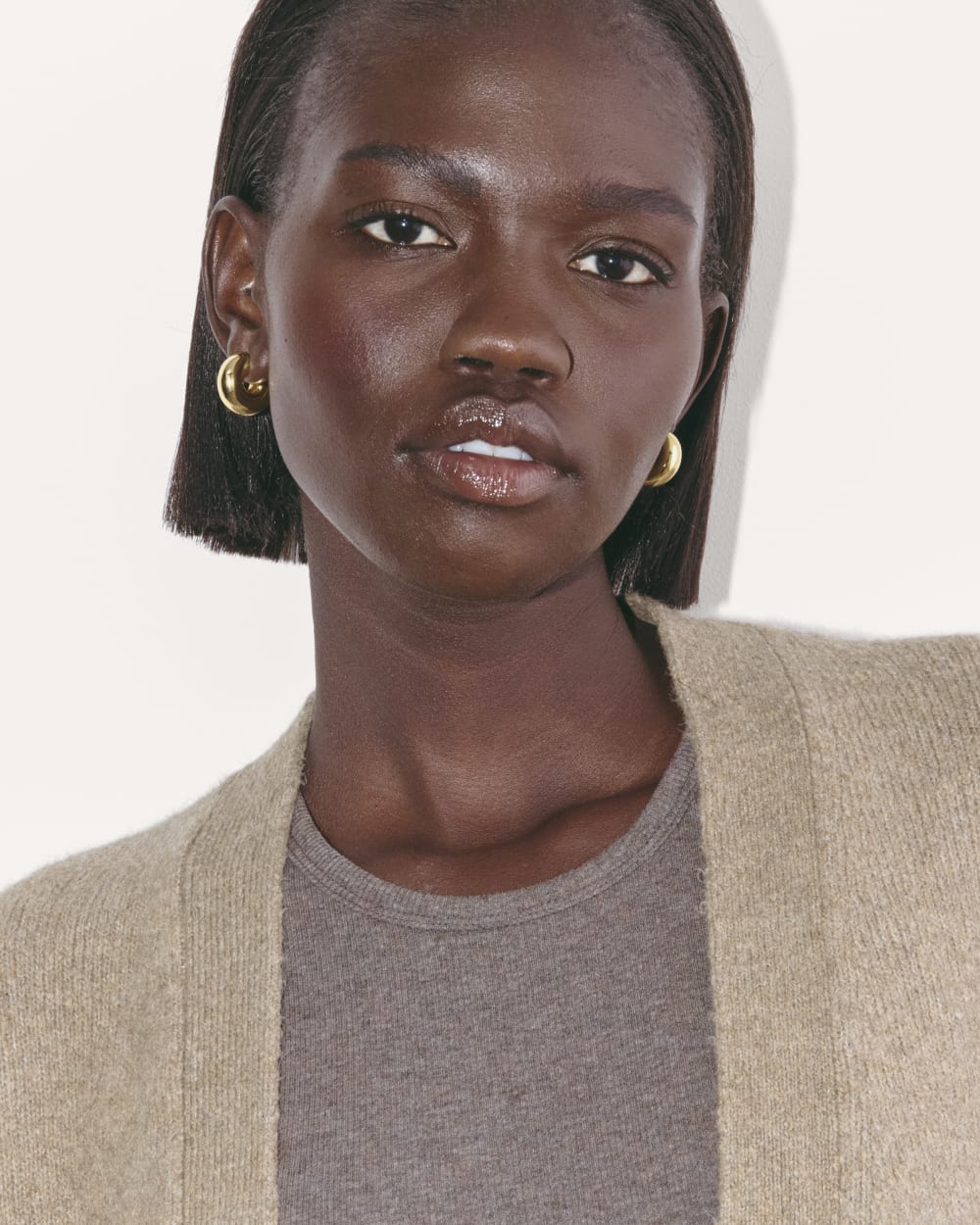 The Cocoon Cardigan in Plush Cotton | Heather Taupe – Everlane