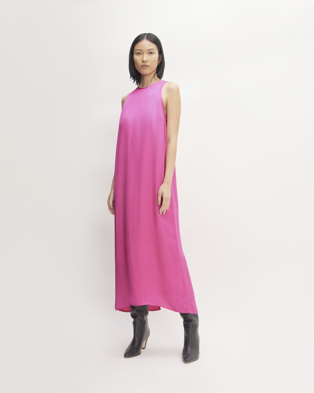 womens-satin-racerback-slip-dress-fuschia-pink | primary