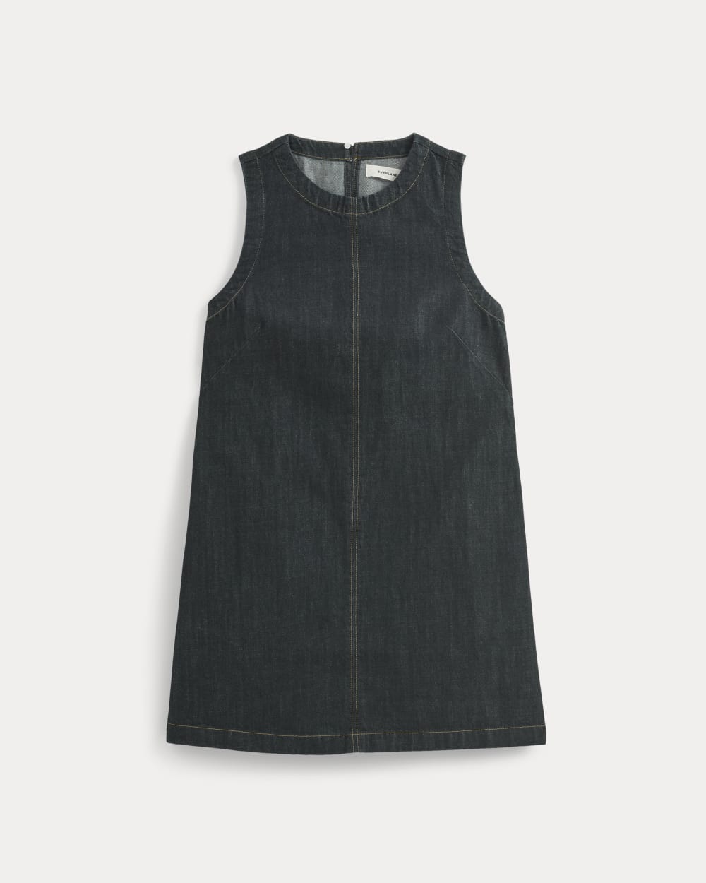 womens-denim-shift-dress-dark-indigo | alt