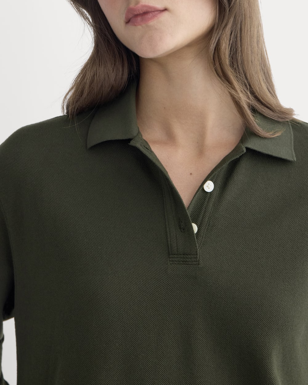 Oversized Pique Polo | Dark Green – Everlane