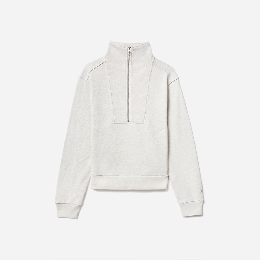 womens-track-half-zip-hthr-grey | alt