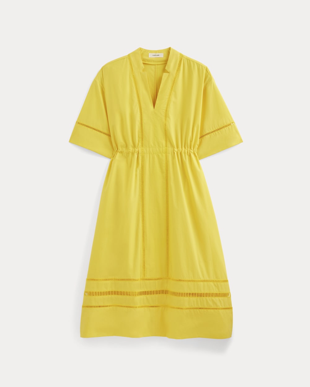 The Lace Trim Caftan Dress | High Visibility Yellow Everlane The Lace Trim Caftan Dress | High Visibility Yellow Everlane