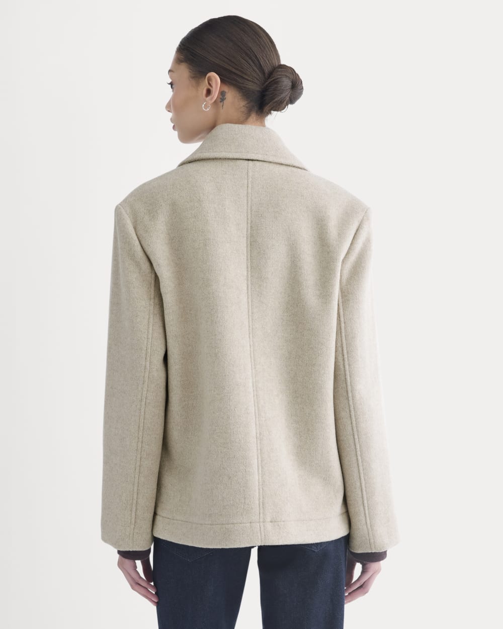 ReWool Short Peacoat | Heather Wheat – Everlane
