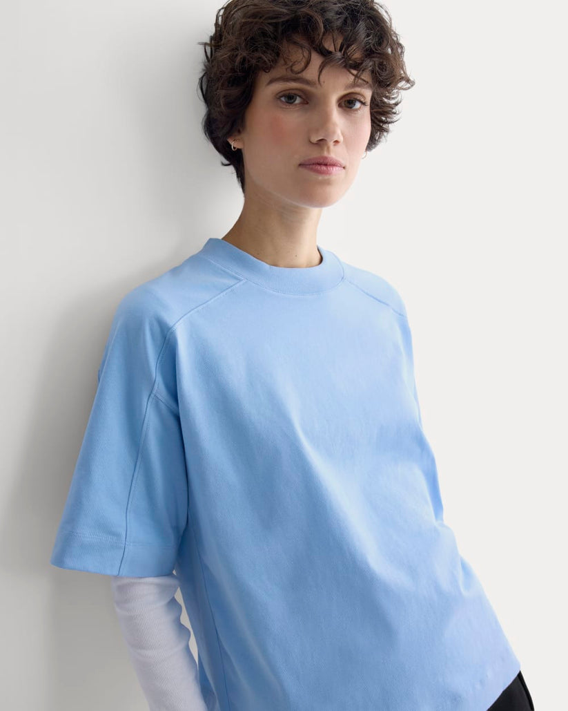 Oversized Seamed Tee | Open Air Blue – Everlane