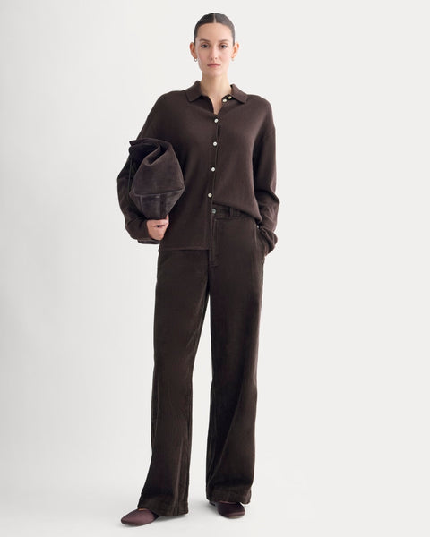 Corduroy Wide-Leg Trouser | Dark Chocolate – Everlane