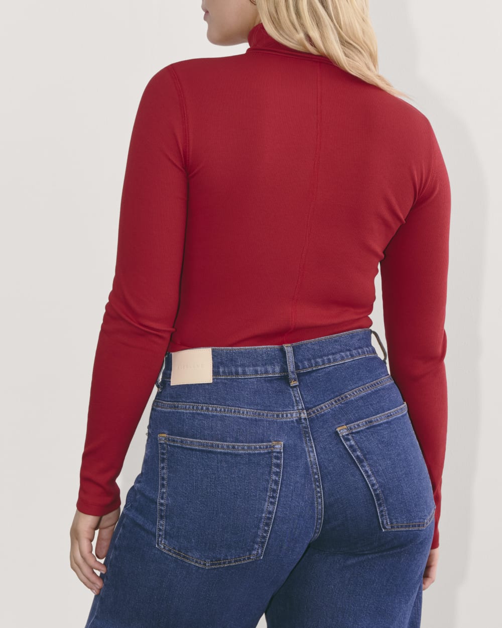 The Luxe Rib Turtleneck | Berry Red – Everlane
