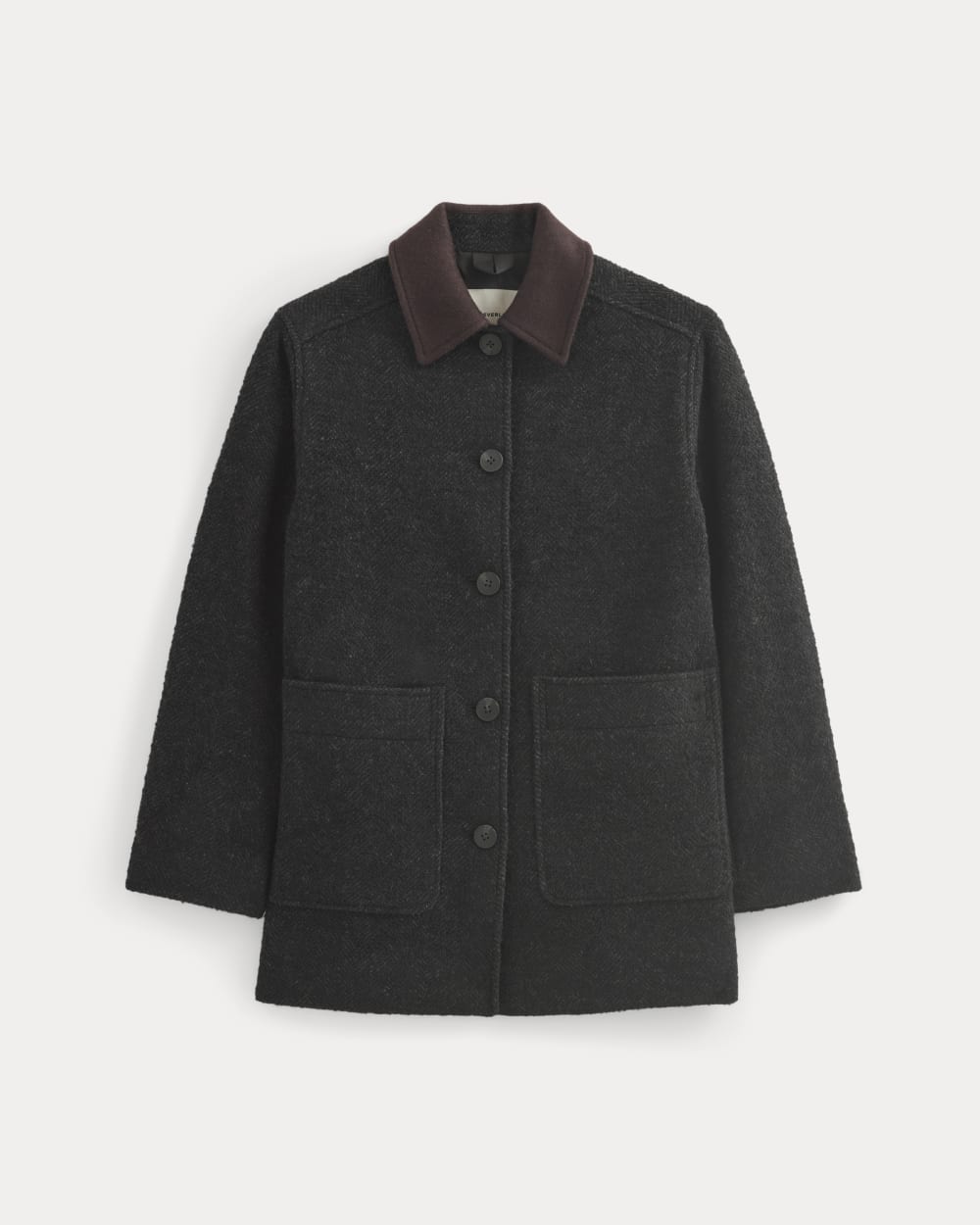 Italian Car Coat | Taupe Herringbone