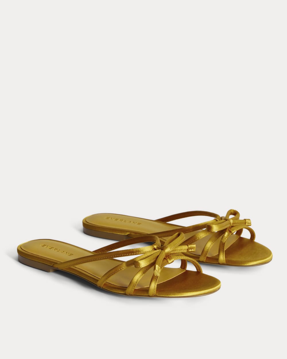 The Bow Sandal Golden Sun Satin – Everlane