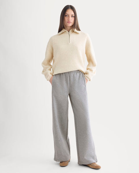 Luxe Fleece Track Pant | Vintage Heather Grey – Everlane