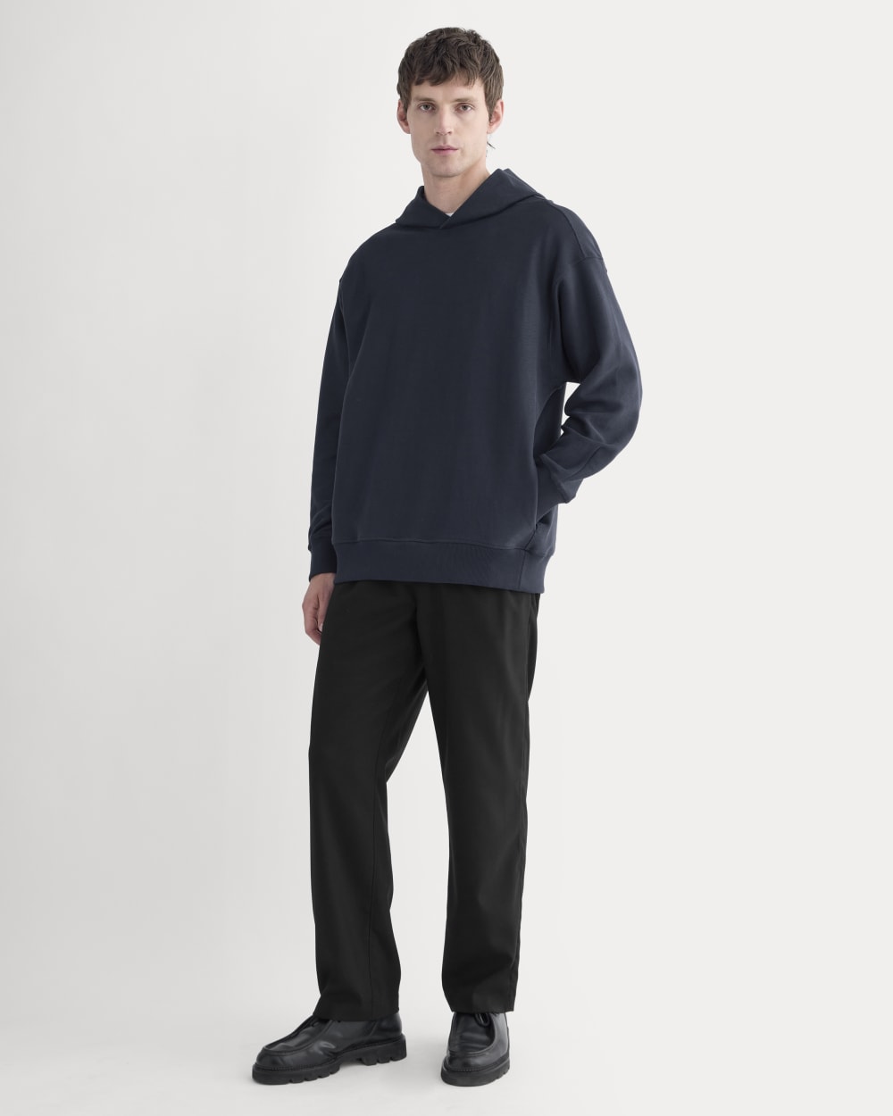 Twill Terry Jacquard Hoodie | Navy – Everlane