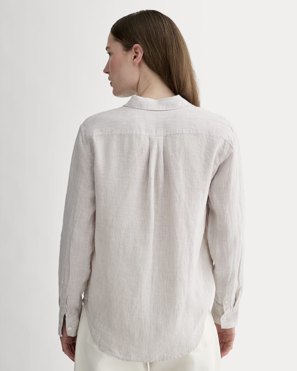 The Must-Have Shirt in Linen | Stone / White – Everlane