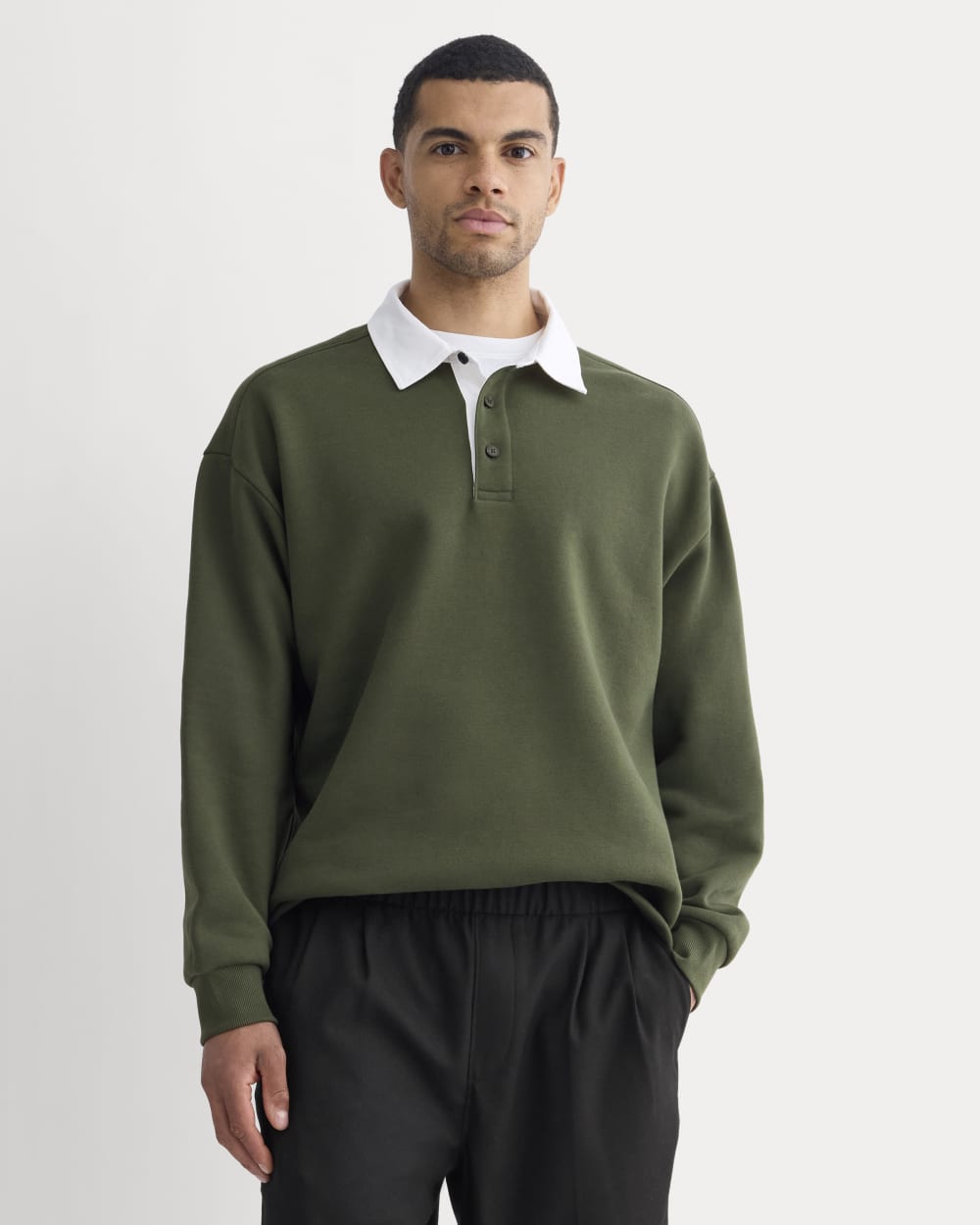 Luxe Fleece Rugby Polo