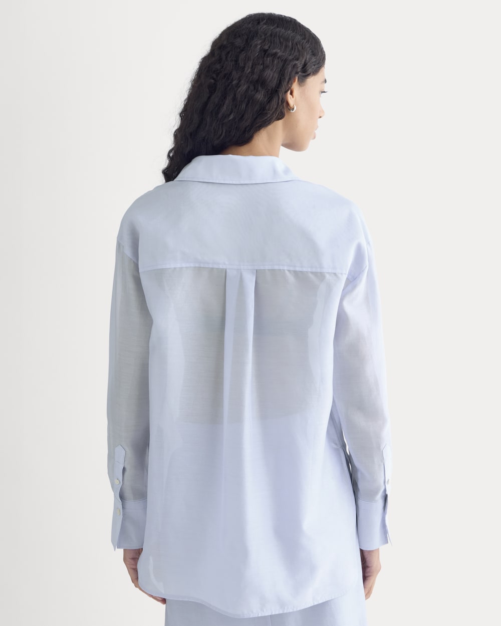 Oversized Shirt in Cotton-Silk Organza | Kentucky Blue – Everlane