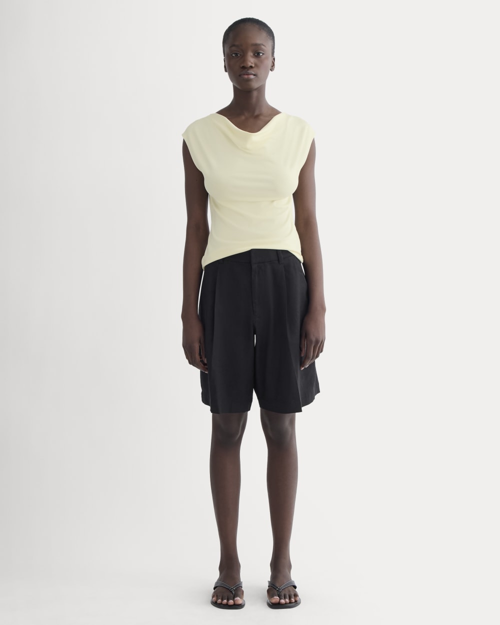 The Draped Top in Butterknit | Light Yellow – Everlane