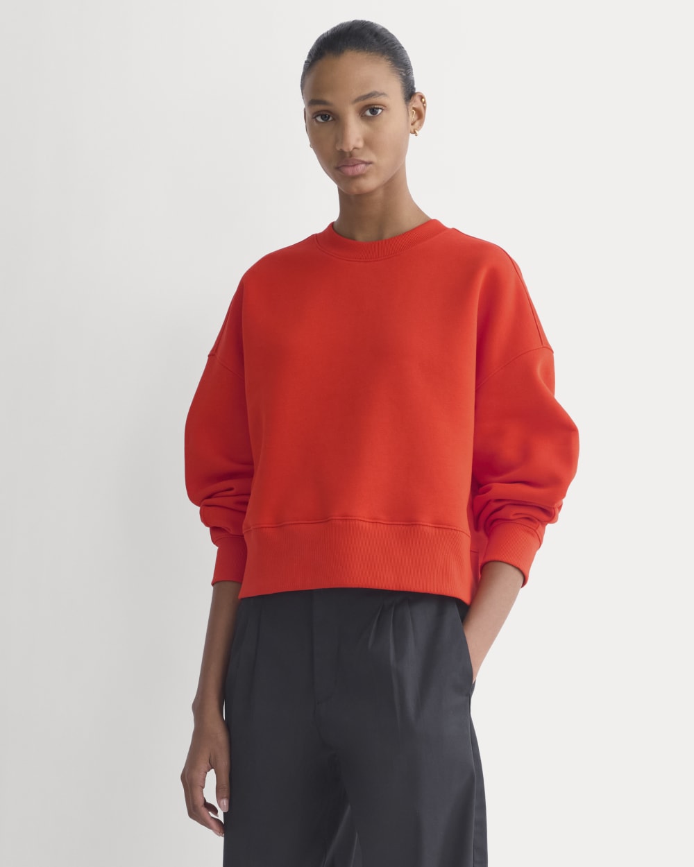 womens-luxe-fleece-sweatshirt-fiery-red