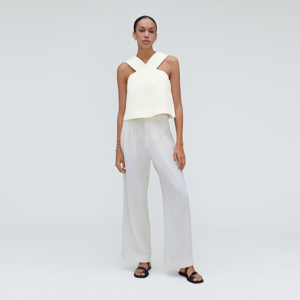 The Cross-Front Apron Top | Canvas – Everlane