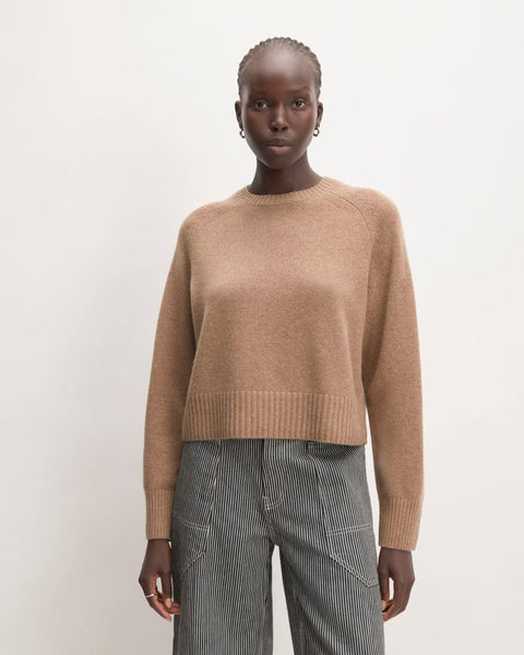 The Boxy Crew in Cashmere | Heathered Woodsmoke – Everlane