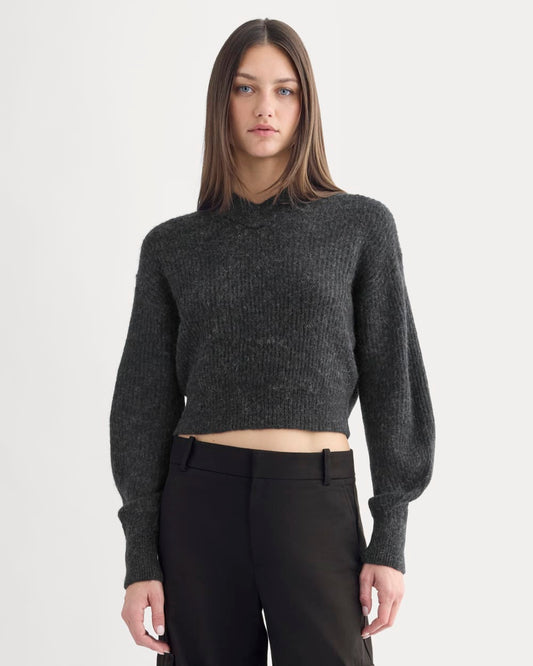 womens-cropped-cocoon-sweater-in-alpaca-heathered-black | primary