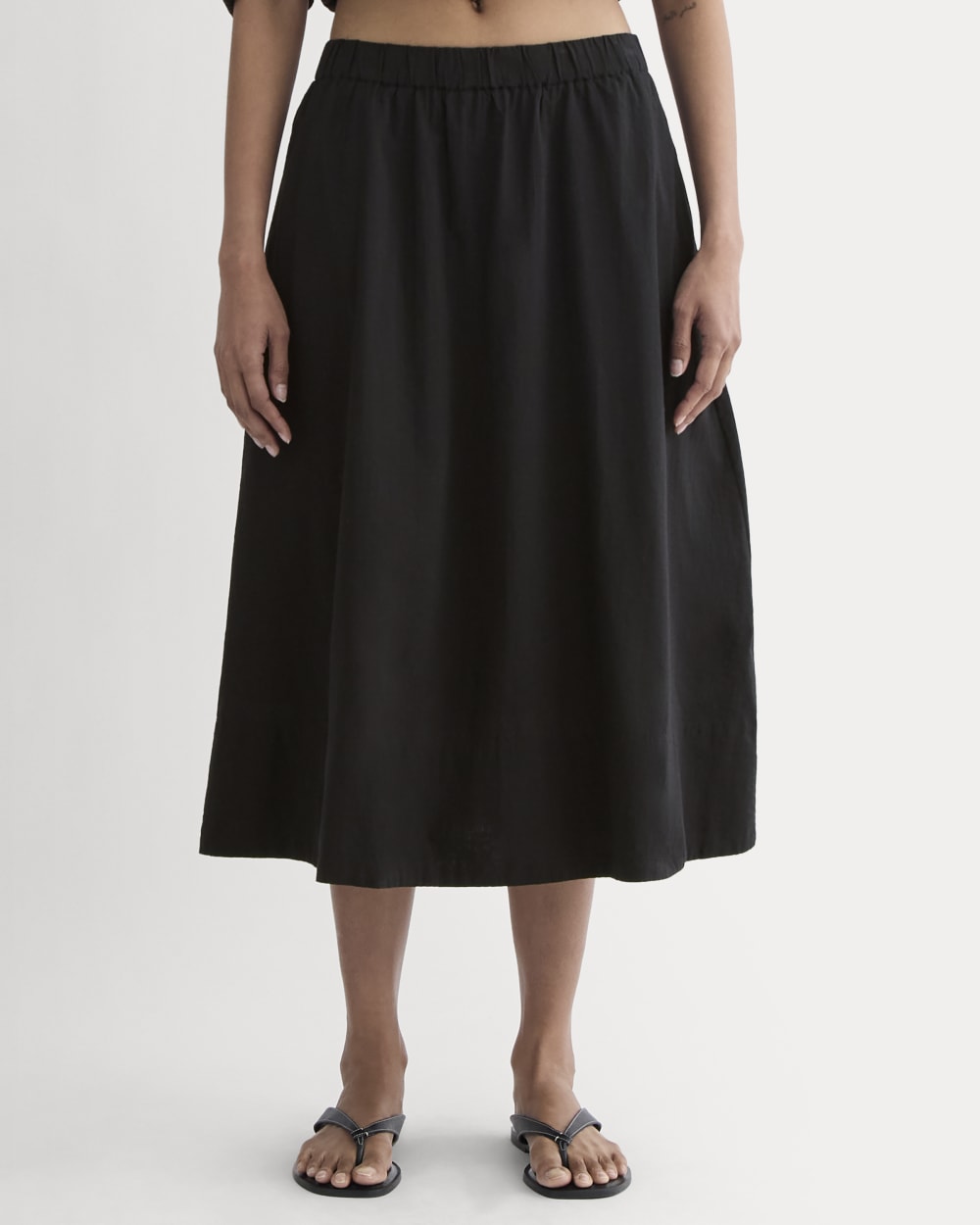 The Gauze Tiered Skirt | Black – Everlane