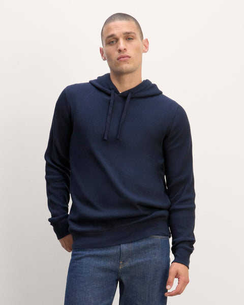 The Waffle-Knit Hoodie | Navy – Everlane