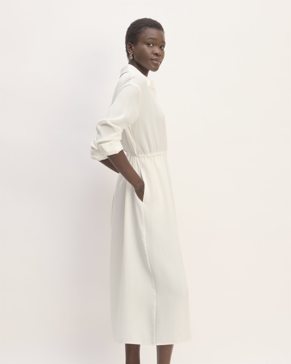 everlane shirt dress The Must-Have Shirtdress in Butterlite and an easy Summer Stripes: Everlane Cotton Collarless