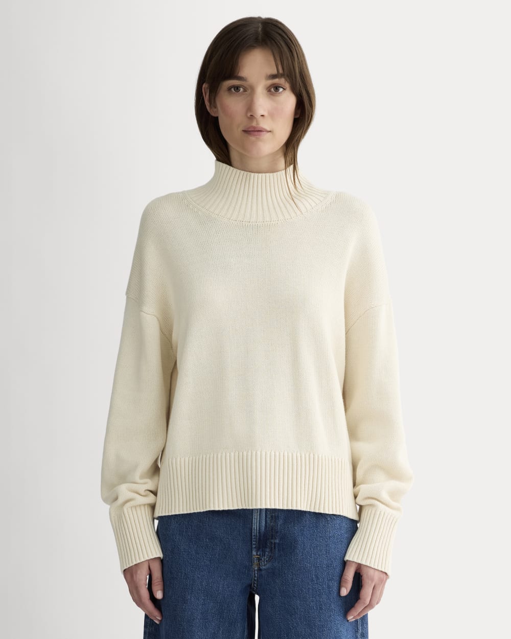 The Boxy Turtleneck in Everyday Cotton