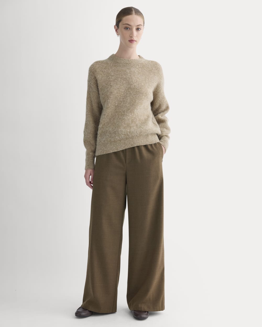 womens-pull-on-trouser-in-tailor-twill-heathered-cocoa | primary