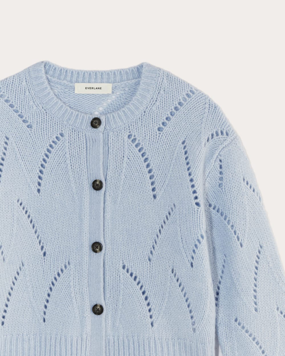 The Pointelle Cardigan in Cloud | Chambray Blue – Everlane