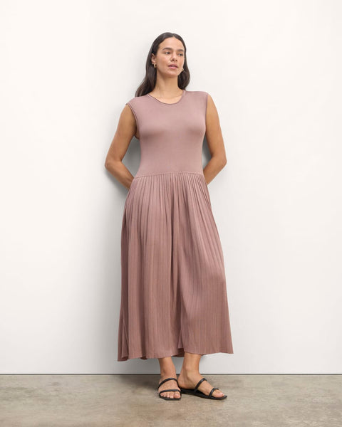 The Knit Pleated Dress | Dusty Rose – Everlane