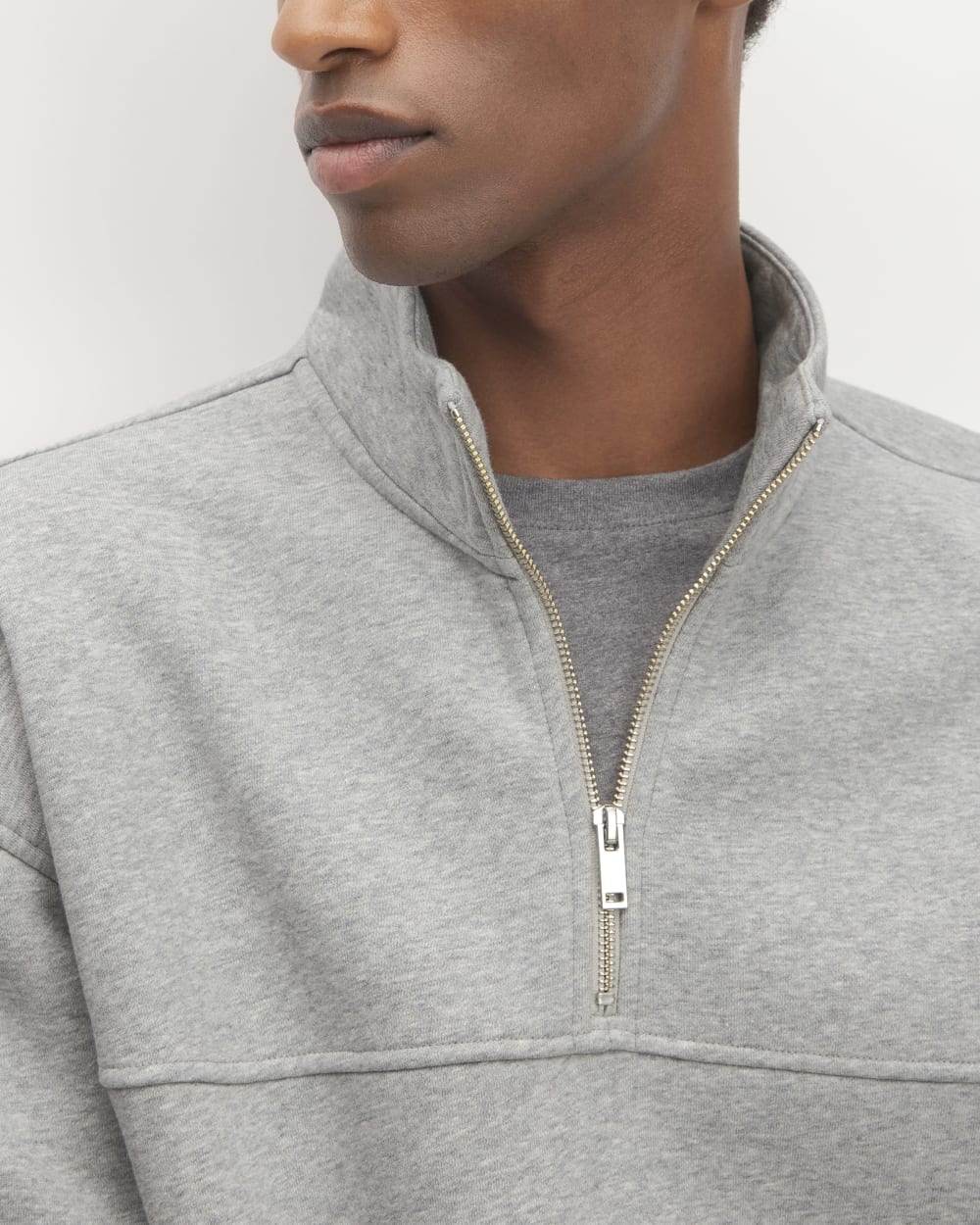 The ReTrack Fleece Half-Zip | Heathered Grey – Everlane