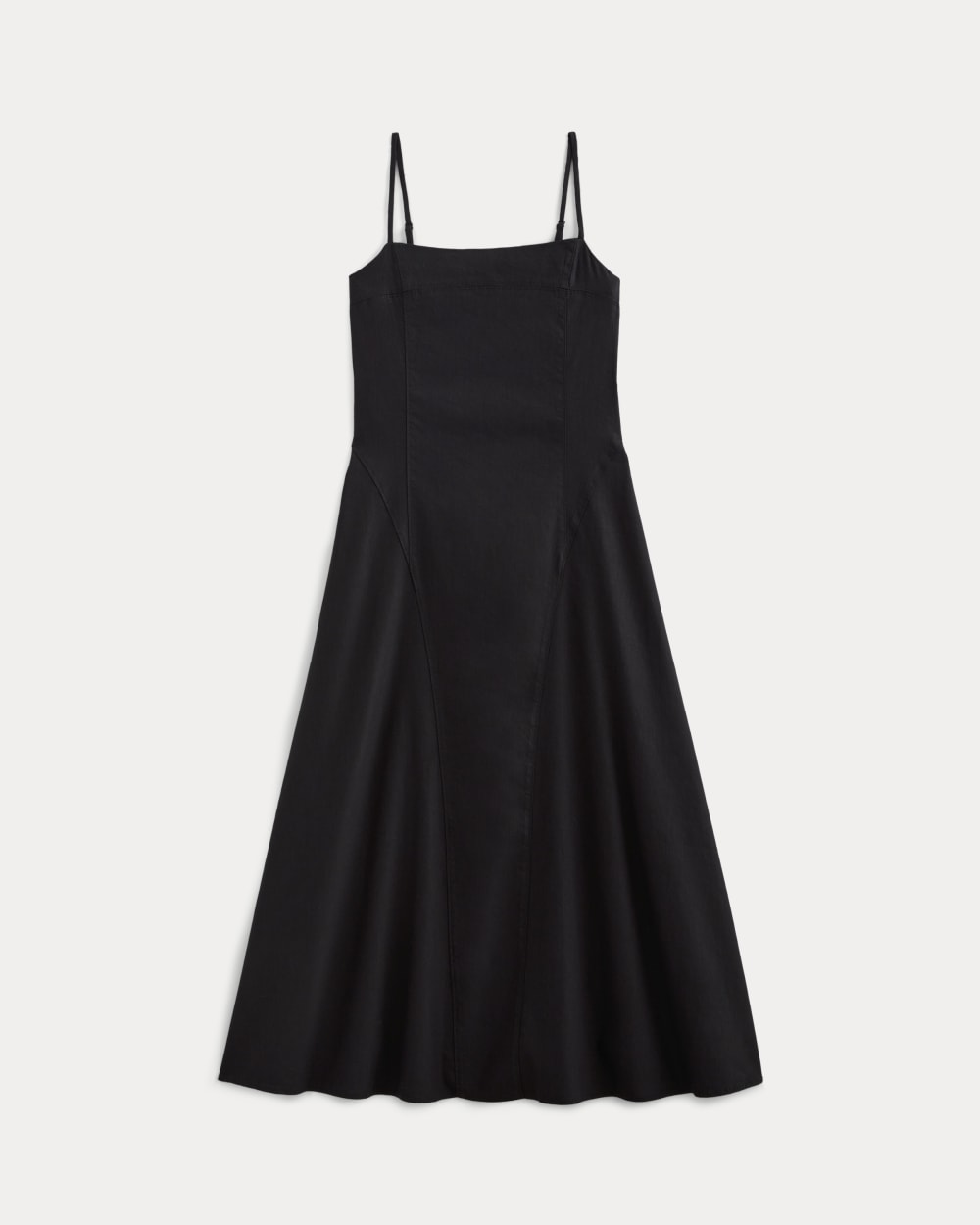 The Seamed Dress in Stretch Linen | Black Everlane The Seamed Dress in Stretch Linen | Black Everlane