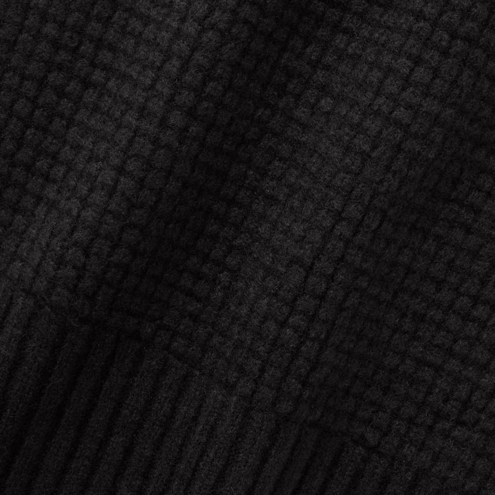 unisex-felted-merino-waffle-knit-scarf-black