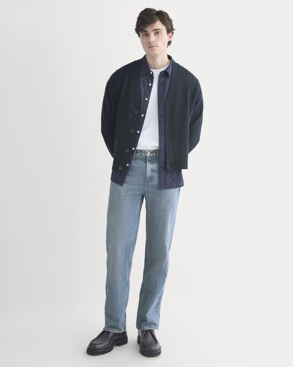 Cropped Cardigan in Everyday Cotton | Deep Navy – Everlane
