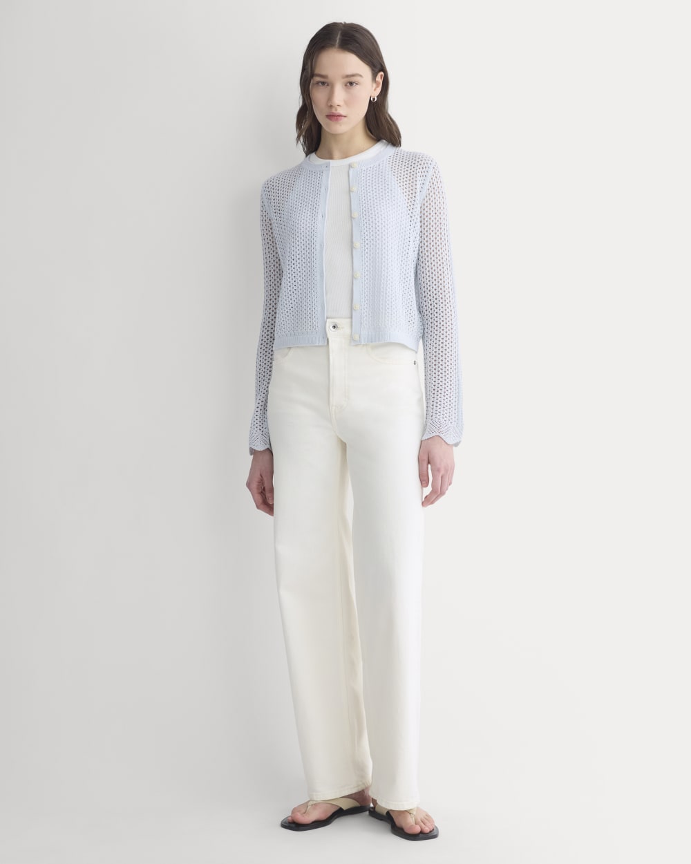 Lace-Knit Cardigan | Skywriting – Everlane