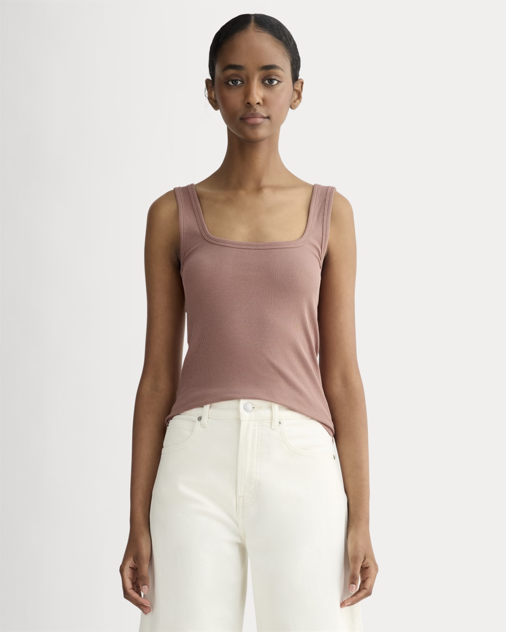 The Luxe Rib Square-Neck Tank